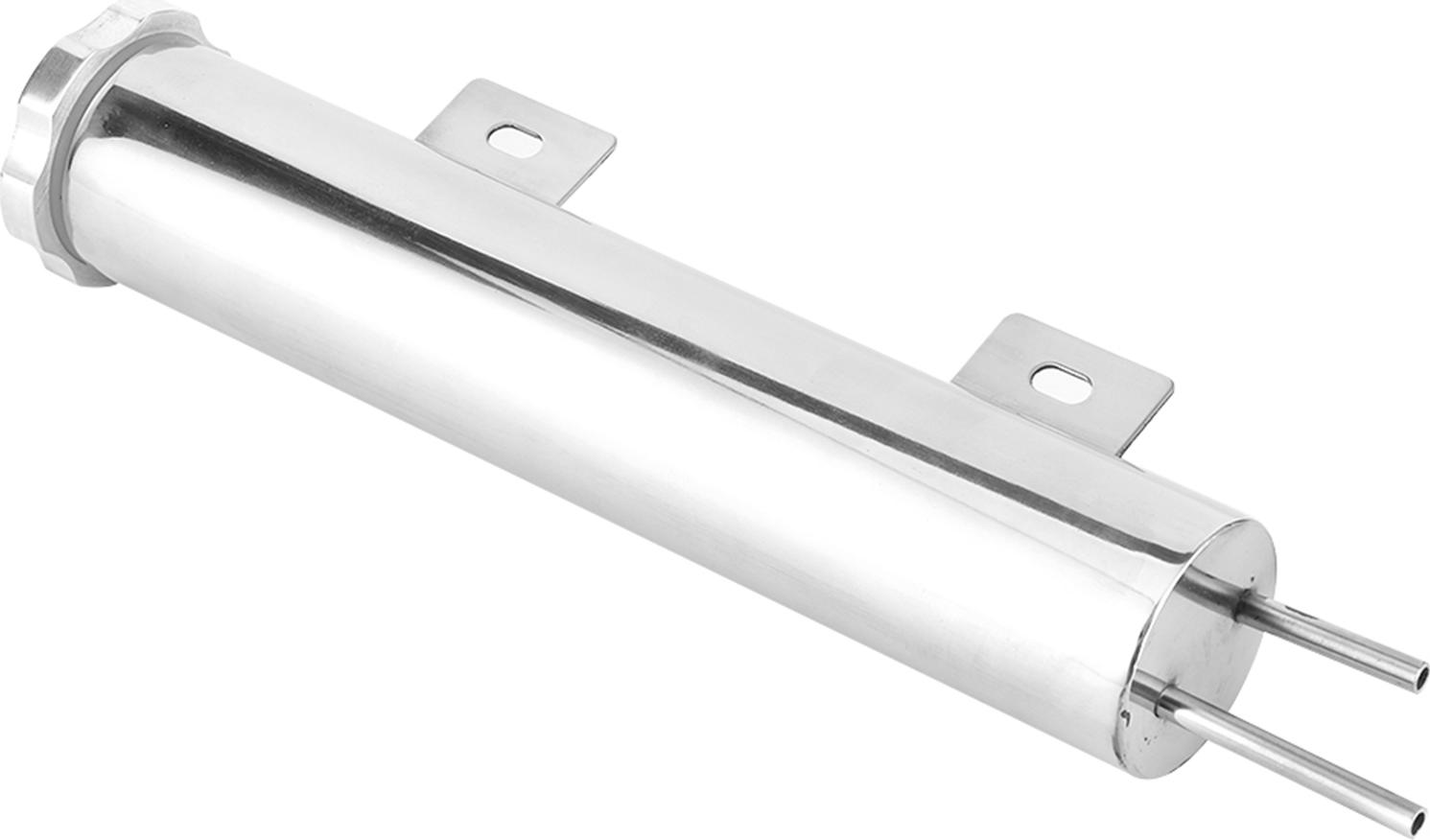 Gistuch 2 x 10 Zoll Überlaufbehälter, polierter Edelstahl, Kühlmittelkühler, 14 Unzen, passend für Ford-Motor