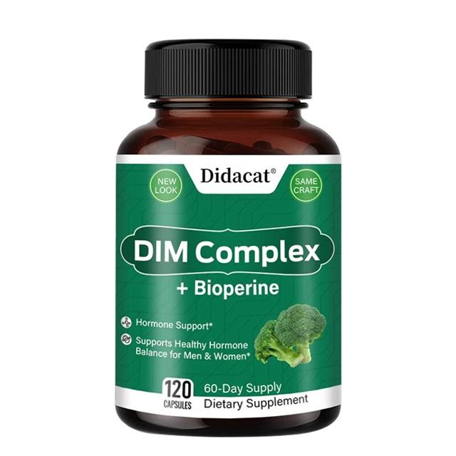Didacat DIM Complex for Men & Women (120 Kapseln) Nahrungsergänzungsmittel, Menopause, Wechseljahre, PCOS, Hormonelles Gleichgewicht, Östrogenstoffwechsel
