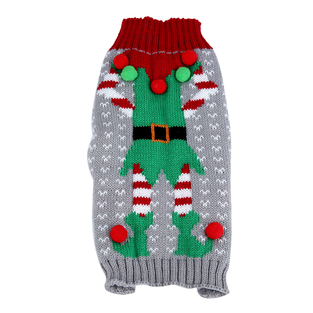Gistuch Mode Hunde Weihnachten warme Pullover Weihnachtsfeiern Kostümdekor für Hunde Welpen Katzen (M)