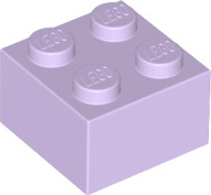 1 Stück LEGO, Teil Nr. 3003 in Lavendel (Lavender) 3003-Lavendel (Lavender)-1 Stück-091