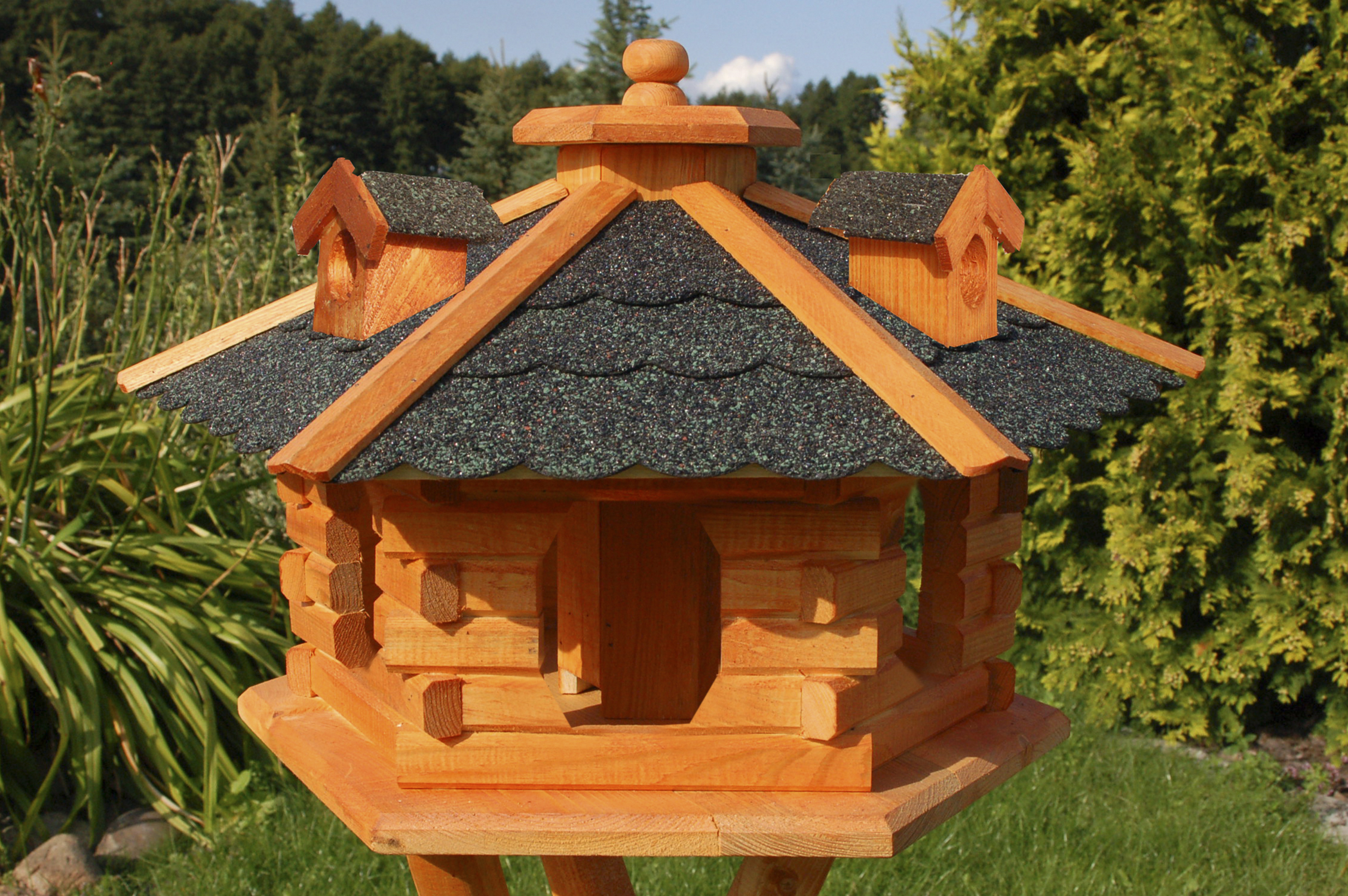 mit Solar / Ständer Holz XL-XXL Luxus Vogelhaus Vogelfutterhaus wahlw V13 
