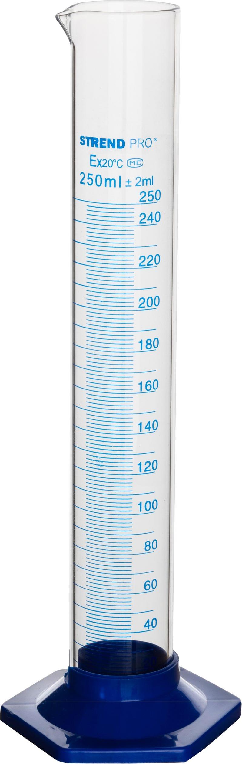 Zylinder Strend Pro, 250 ml, Messzylinder, Glas