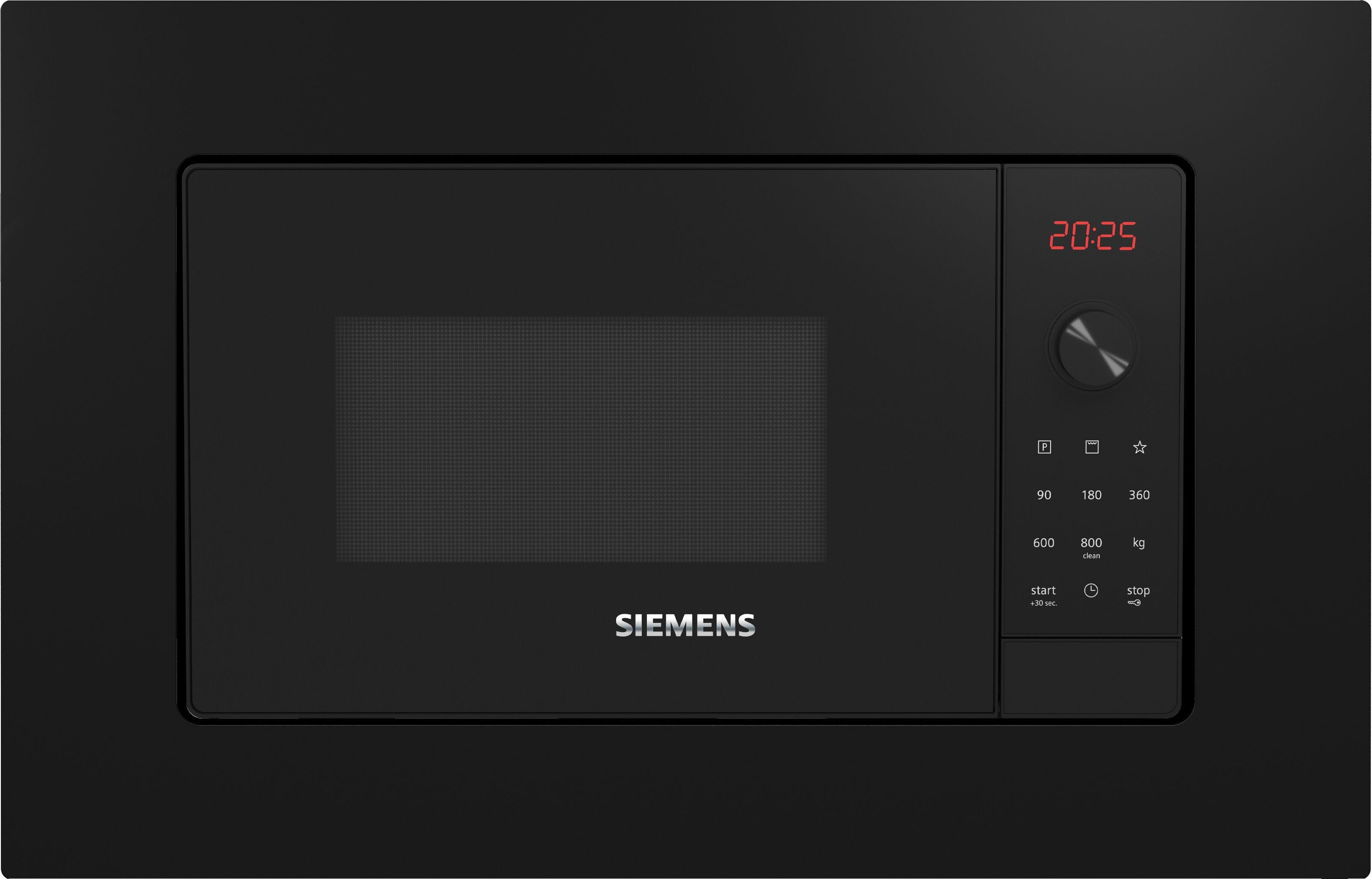 Siemens iQ300, Einbau-Mikrowelle, Schwarz 38 cm, Edelstahl BE623LMB3