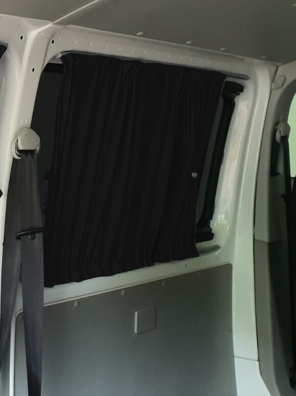 T5 Seitenstreifen Sonnenschutz-Gardinen Set Für VW Transporter T5 2003-2015 L1 – Grau, 10-teilig T5 Transporter Verkleidung