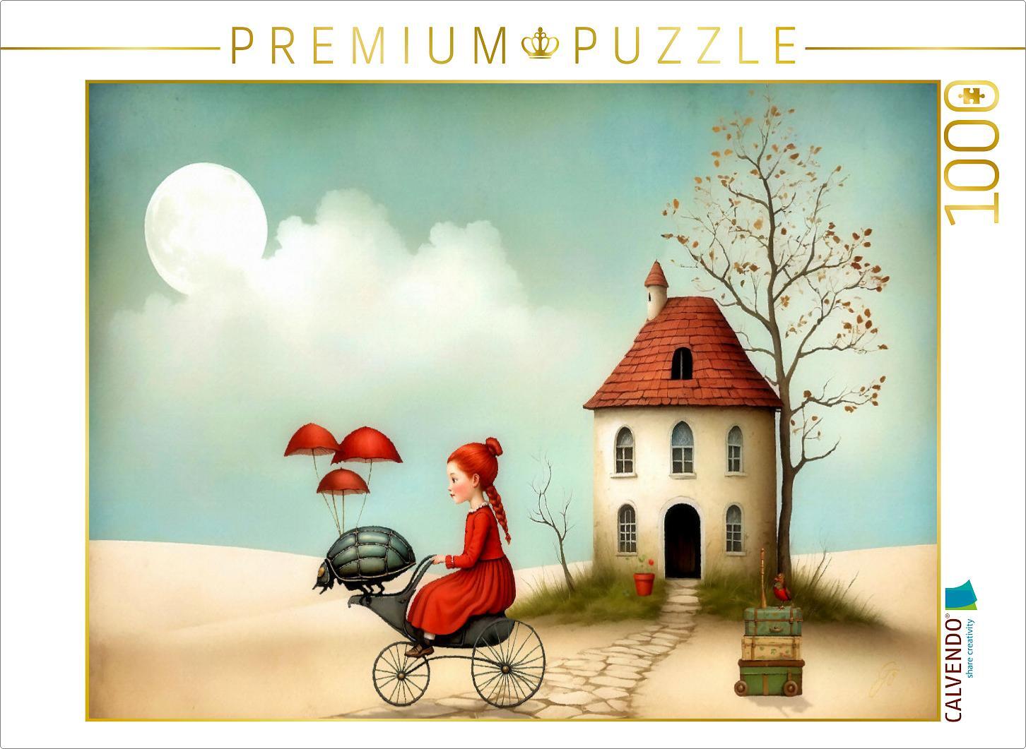 CALVENDO Puzzle Henriettas Fahrradausflug | 1000 Teile Lege-Größe 64x48cm Foto-Puzzle für glückliche Stunden