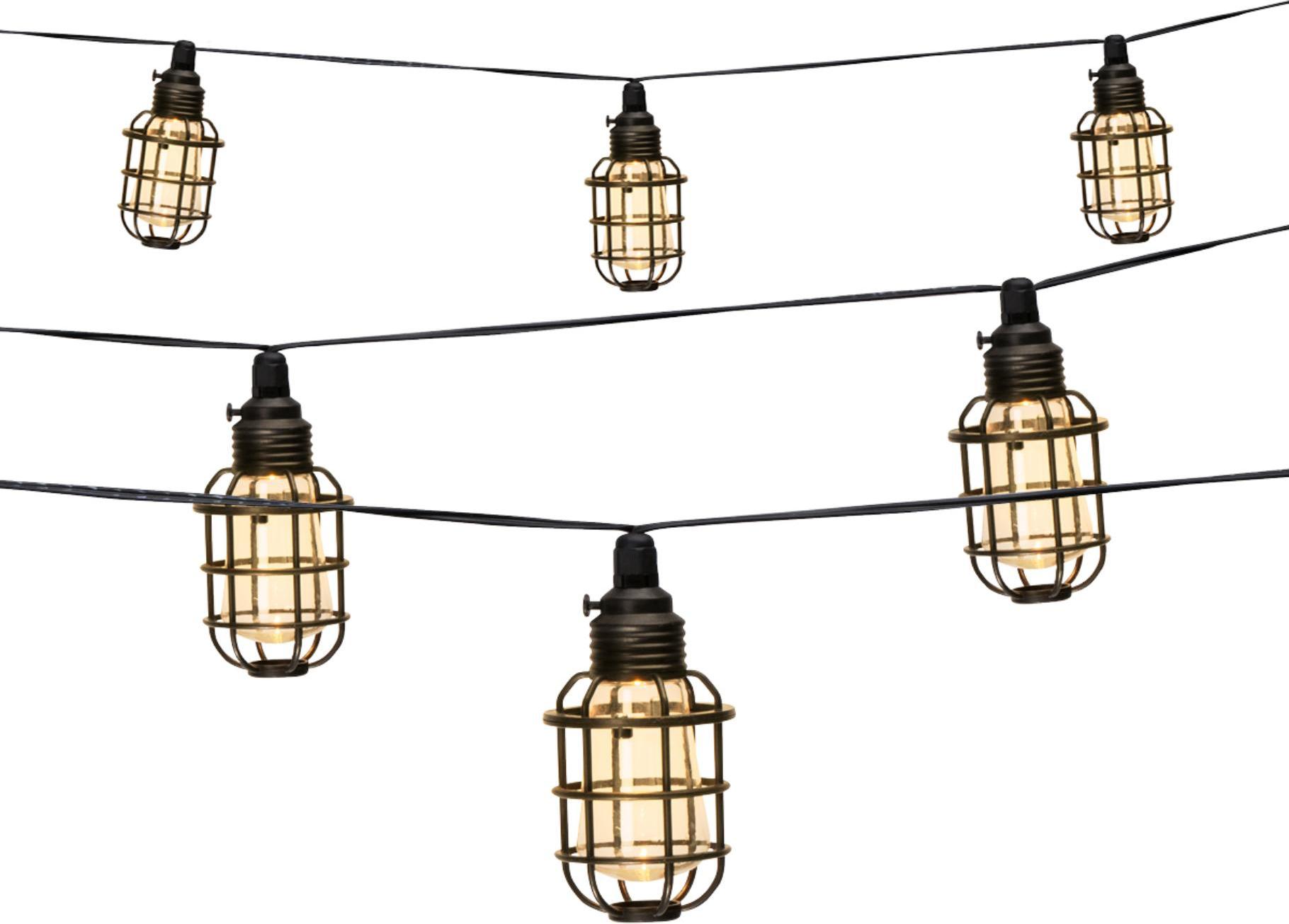 Grundig Solar Lichterkette – Außenlampe Solar – Lichterkette Außen 10 LED Lampen – Außenlampe Wetterfest – Warmweiß – IP44 2570443