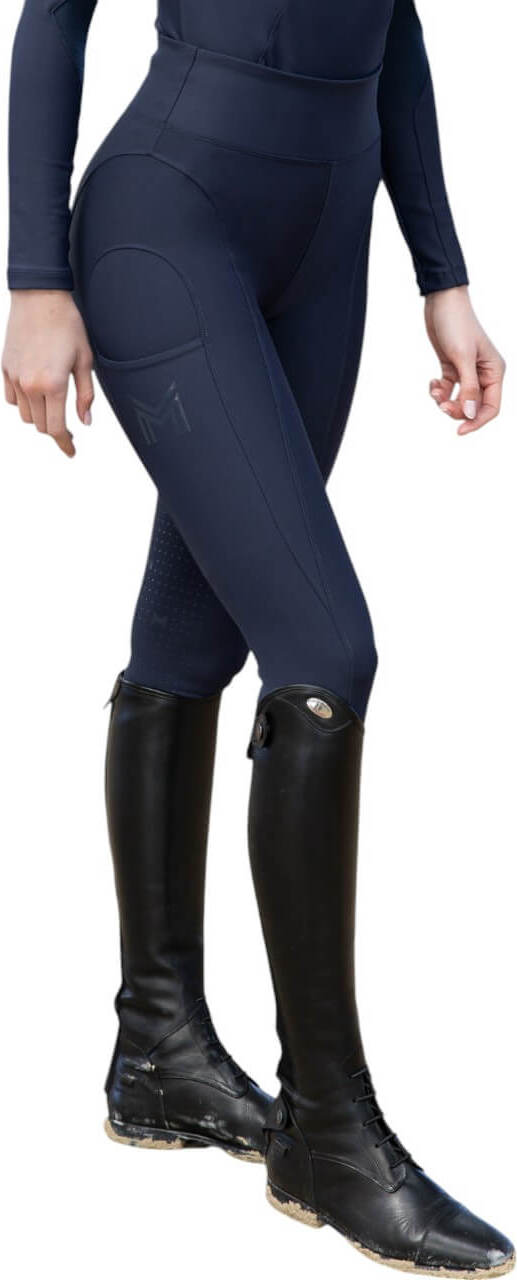 Maximilian Equestrian Reitleggings Damen Full-Grip Outline Damenreitleggings Navy L