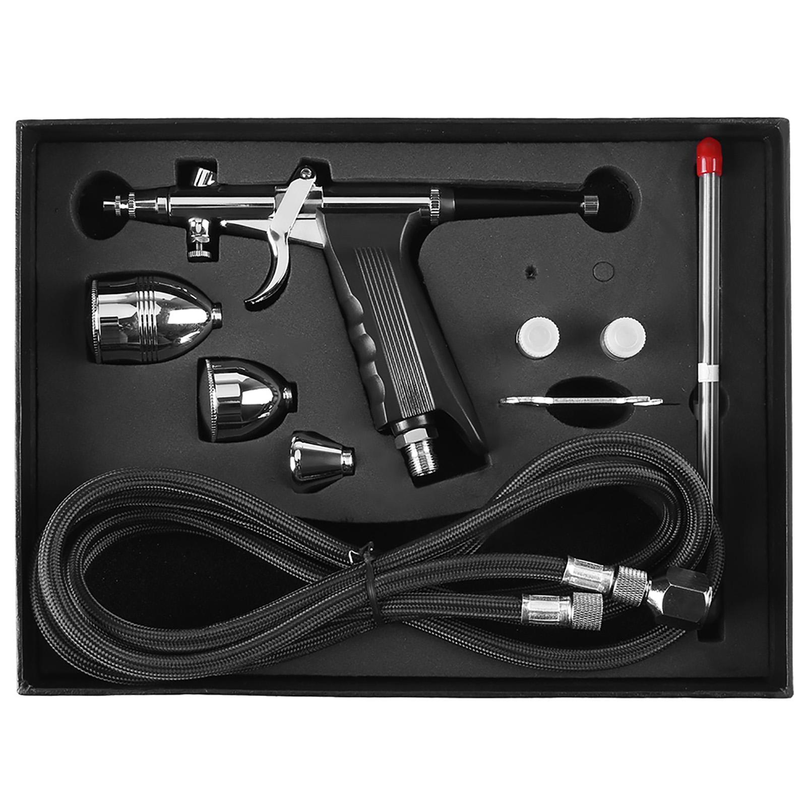 Gistuch Schwerkraftsprühpistole Airbrush Pistole, Nossles Tassen 0,3 mm 0,5 mm 0,8 mm für die Dekoration von Kunstnagelmodell
