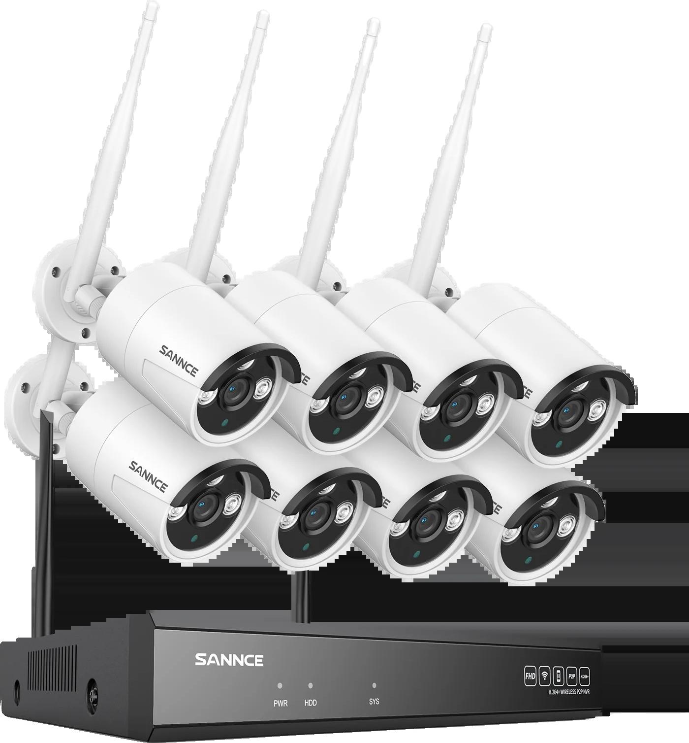 Bezpečnostná kamera, 5MP HD video, nočné videnie do 30 metrov, 8CH NVR 8ks súpravy, žiadne