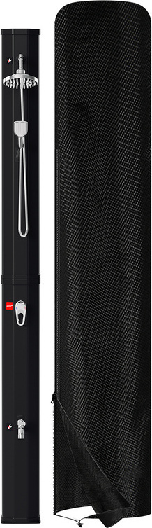 TolleTour Solardusche Gartenduschen Pooldusche Gartendusche Thermometer bis 60°C Pooldusche Camping 40L Mit Handbrause Mit Schutzhülle schwarz RL-HG8696-1-HESygi