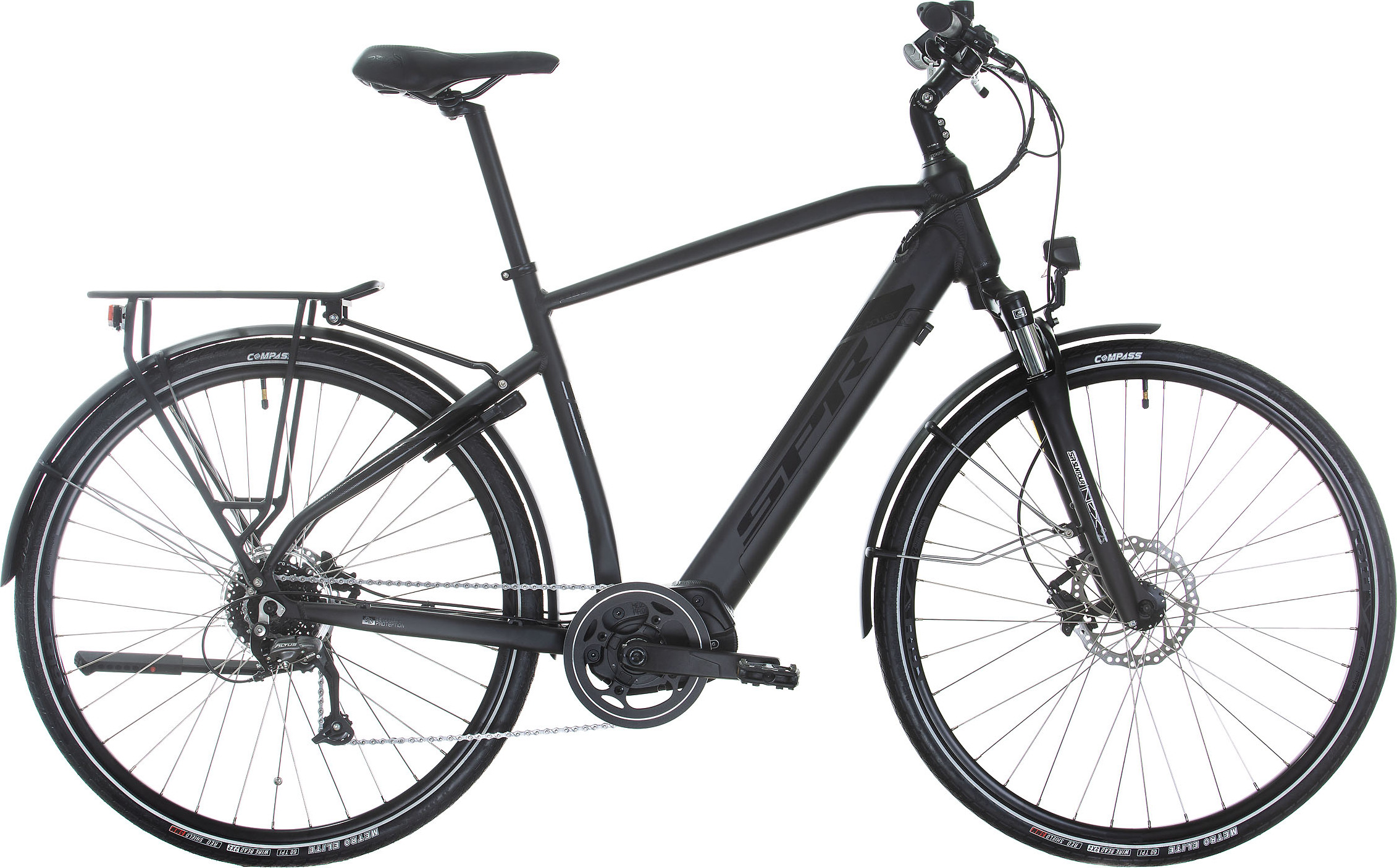 SPR E-Trekking Faster e-bike elektrický bicykel pánsky hliník 28 palcov, trekingový bicykel s centrálnym motorom 250W, batéria 36V dobíjateľná batéria