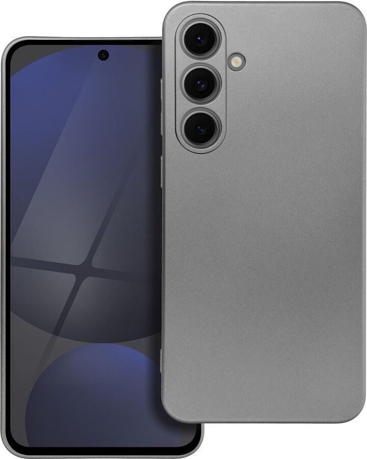 Puzdro na mobilný telefón METALLIC vhodné pre SAMSUNG S24 FE sivé