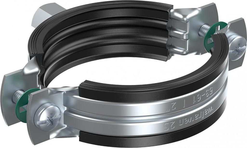 2S-Schellen mit Isogaine WALRAVEN M8/10 Ø38-46 mm - EPDM-Gummi - 33435046