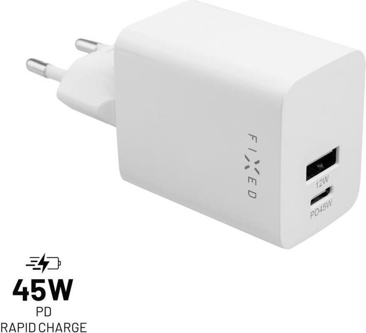 FIXED Fixed Mini USB-C/USB Travel Charger 45W | FIXC45M-CU-WH