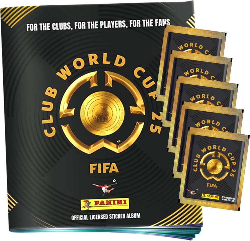 Panini Fifa Club World Cup 2025 Sticker - WM Sammelsticker - 1 Album + 5 Tüten
