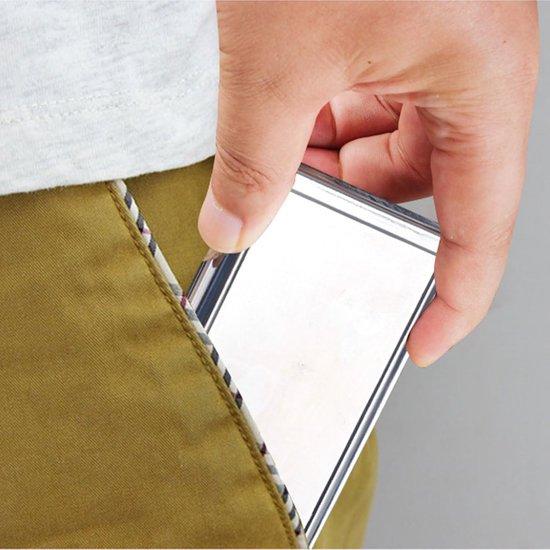 OEM Metallenes Zigarettenkästchen für gewöhnliche große und 100-stückige Zigaretten, für 14 Zigaretten geeignet, doppelseitige Füllklemme, Kästchen für 80-100 Zigaretten, Geldbeutel mit Klappe, Silber, 100 mm groß 2026