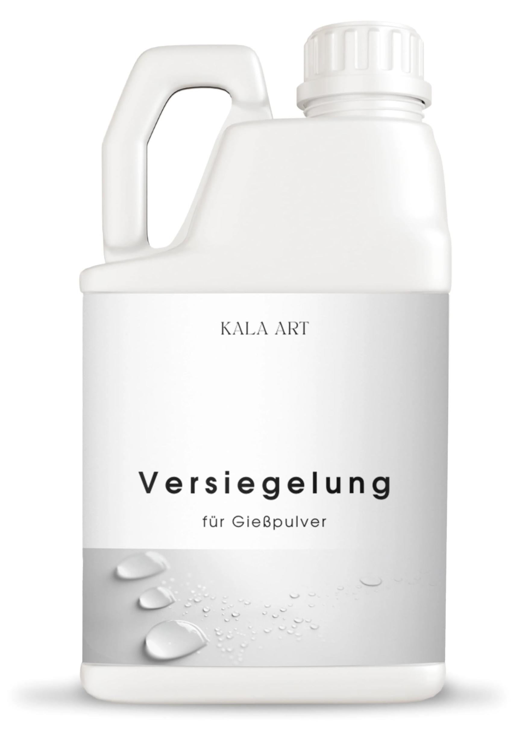 Essy KALA ART Versiegelung für Gießpulver (2 kg) - Für wasserdichtes & lösungsmittelfreies Versiegeln von Keramik, Gips, Ton oder Beton - Leicht glänzende Glasur (Tondicht Versiegelung) giesspulver-versiegelung-2kg