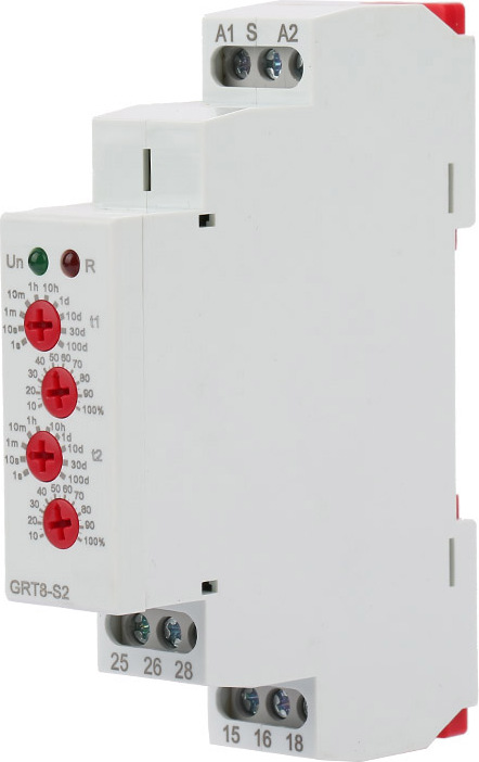 Cocosity GRT8-S2 Asymmetrischer Mini-Zykluszeitschalter ON/OFF Wiederholung der Zykluszeit Relais AC/DC 12-240V
