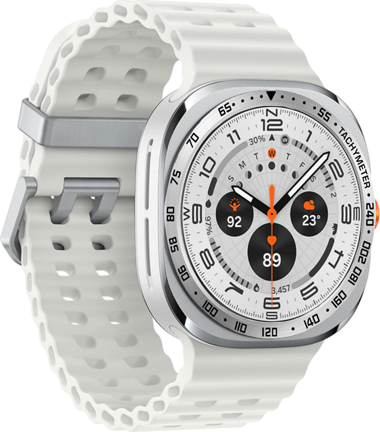 INF Rám z nehrdzavejúcej ocele pre Samsung Galaxy Watch Ultra Strieborná + čierna
