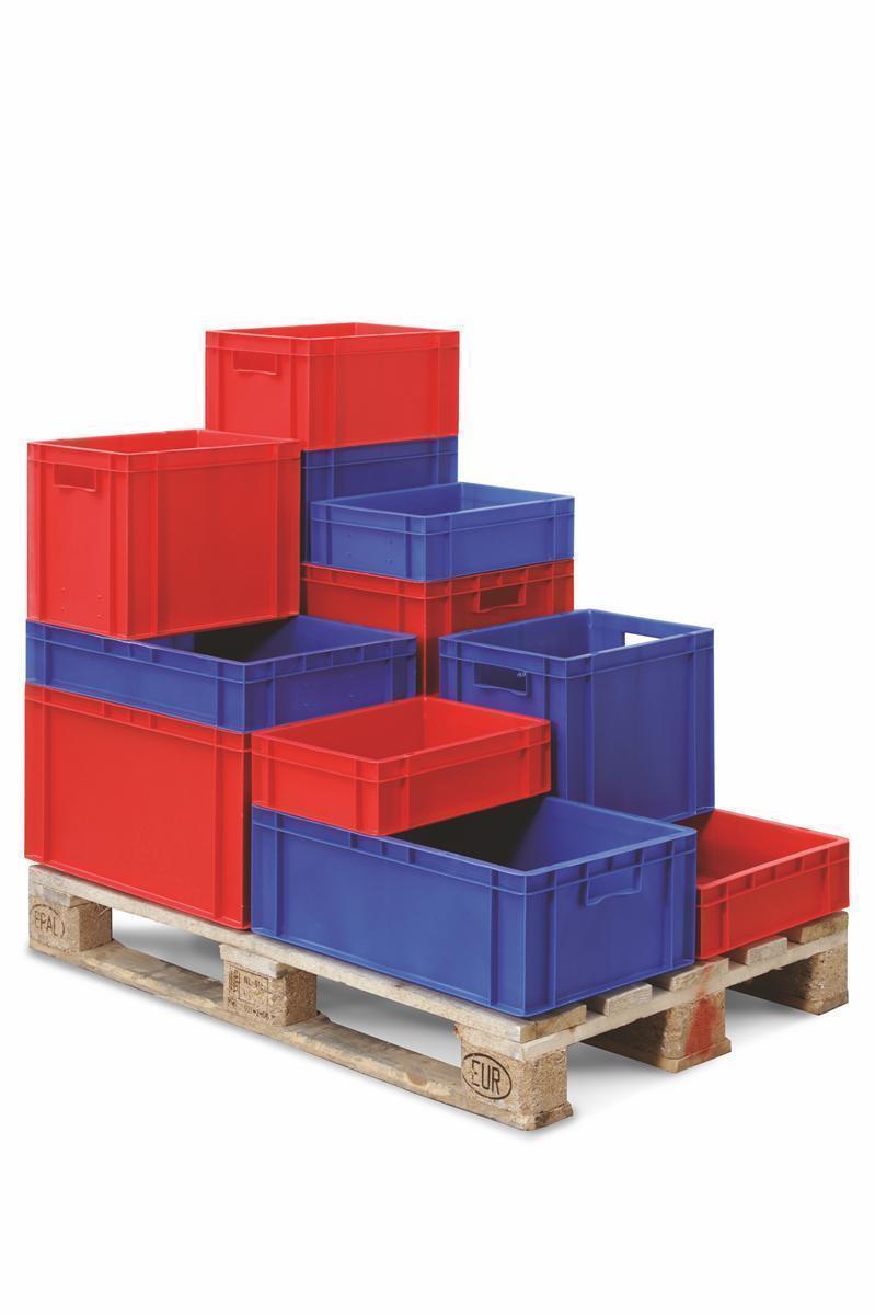 Proregal Euronormkasten, Volumen 20 l, BxTxH 600x400x120 mm, Farbe rot B9-13210-ROT
