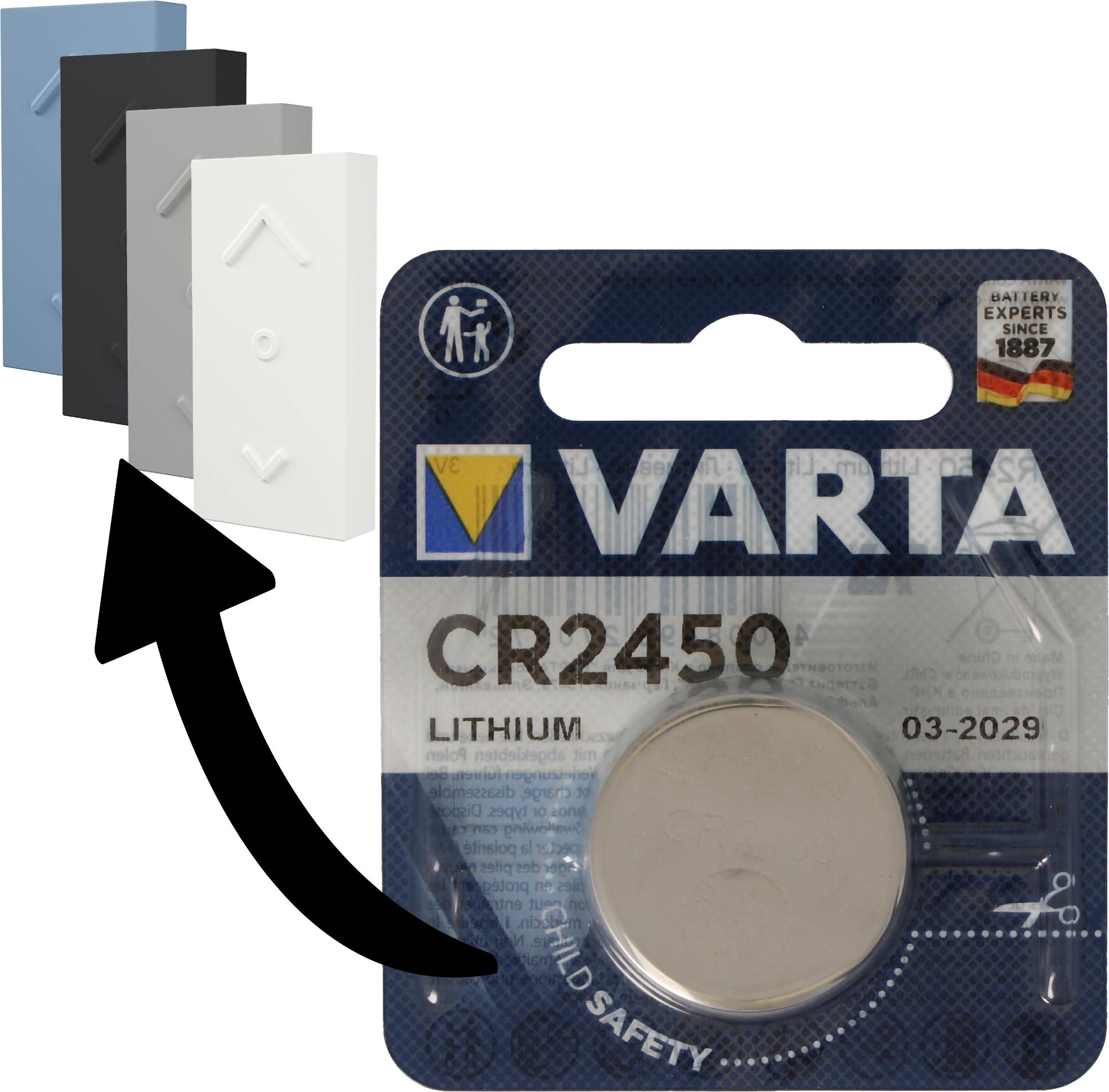 Batterie passend für Osram Lightify Mini Switch Dimmschalter 1x Varta CR2450 Lithium Batterie IEC CR 2450