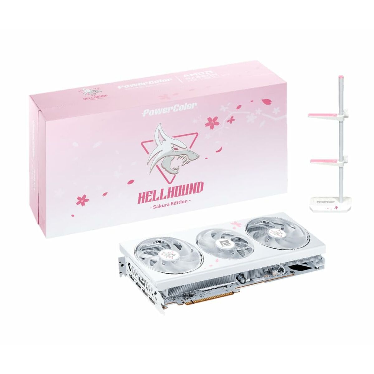 Limitovaná edícia grafickej karty PowerColor Radeon RX 7800 XT Hellhound Sakura 16 GB GDDR6