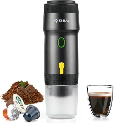 Prenosný kávovar, elektrický kávovar s vlastným ohrevom, USB a nabíjačkou do auta, mini kávovar NS Kapsule mletej kávy pre