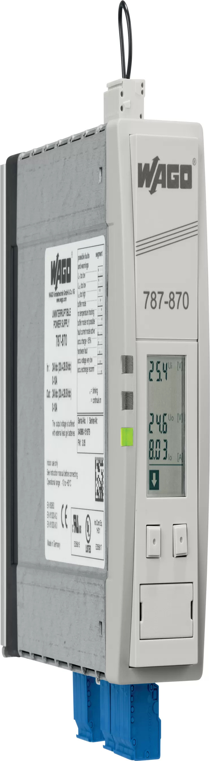 WAGO Unterbrechungsfreie 787-870 Stromversorgung DC 24 V, max. 10 A