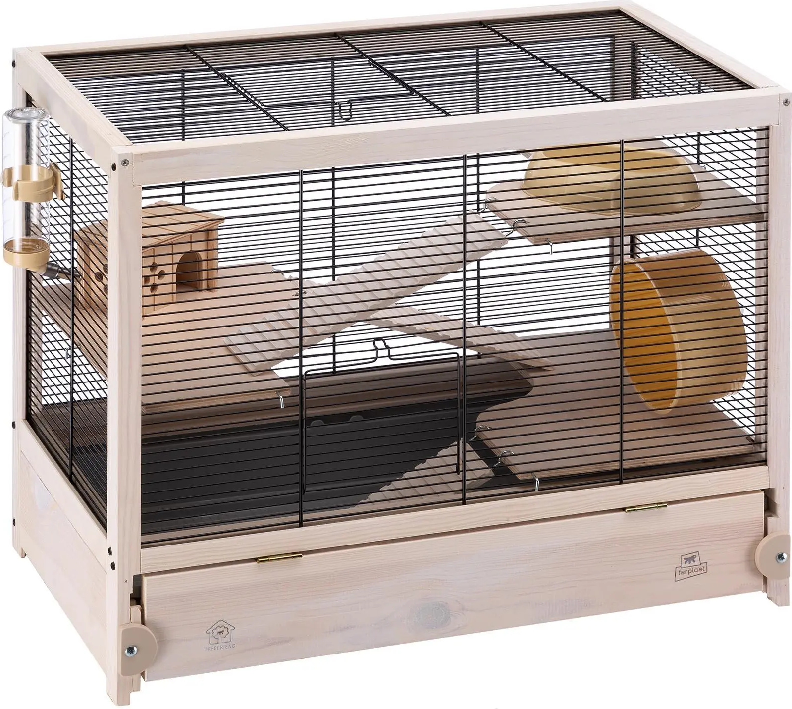 Ferplast Schwarzer Hamsterville-Käfig