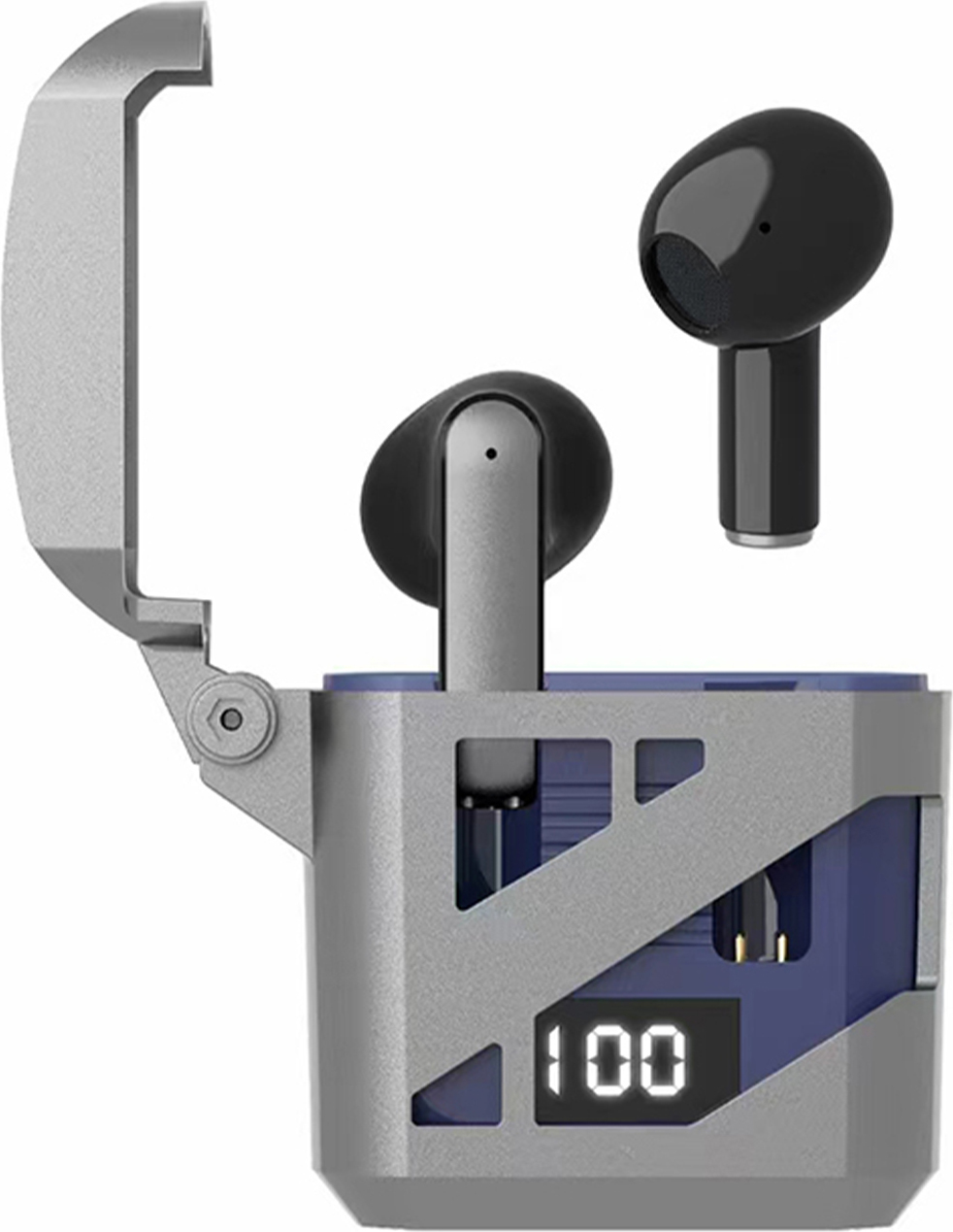 andoer Cooles, langlebiges, meistverkauftes kabelloses BT-Semi-In-Ear-Headset GT02 im Mecha-Stil