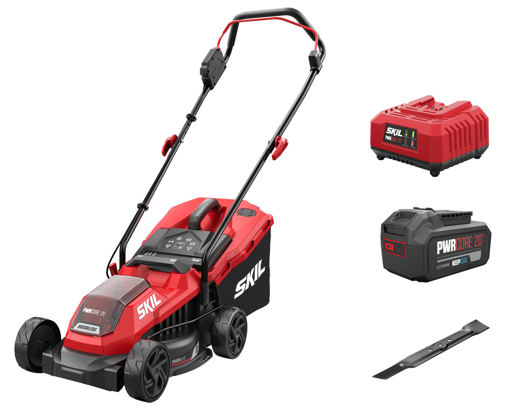 SKIL 0125AA Akku-Rasenmäher (30L Box, 32 cm Schnittbreite, 30-70 mm Schnitthöhe)