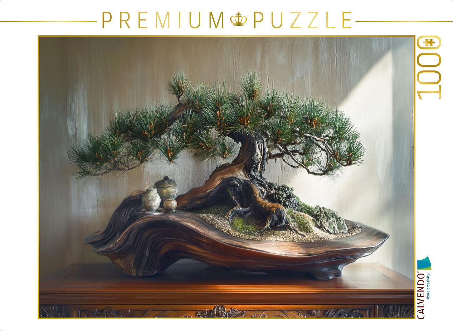 CALVENDO Puzzle Wurzeln, die Geschichten erzählen - Bonsai | 1000 Teile Lege-Größe 64x48cm Foto-Puzzle für glückliche Stunden