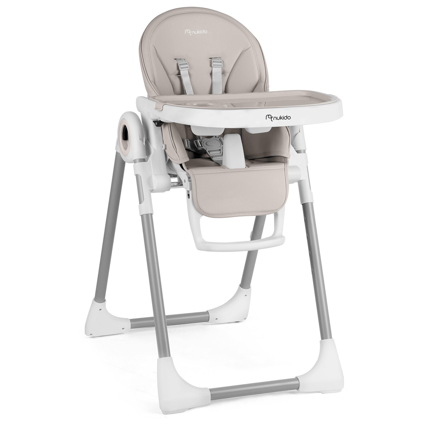 Nukido Krzeseko do karmienia ze stolikiem, leaczek Belo szare 700503