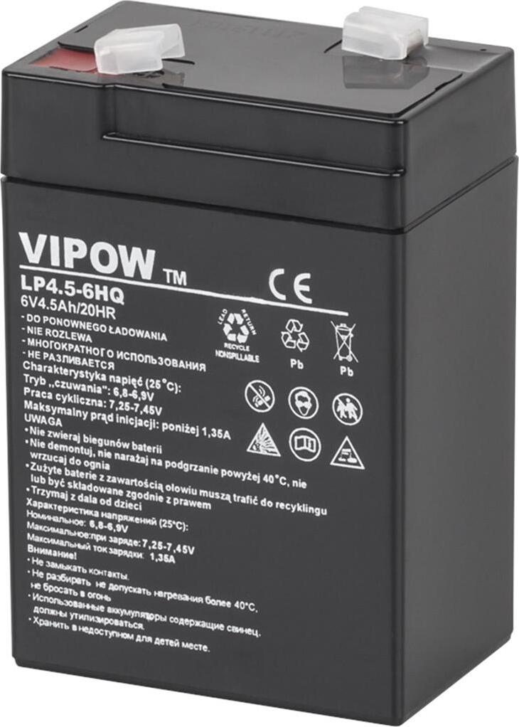 Lechpol Gel Akku Akumulator Batterie Wartungsfrei Bleiplatte Power Recovery 6V 4.5Ah HQ BAT0202