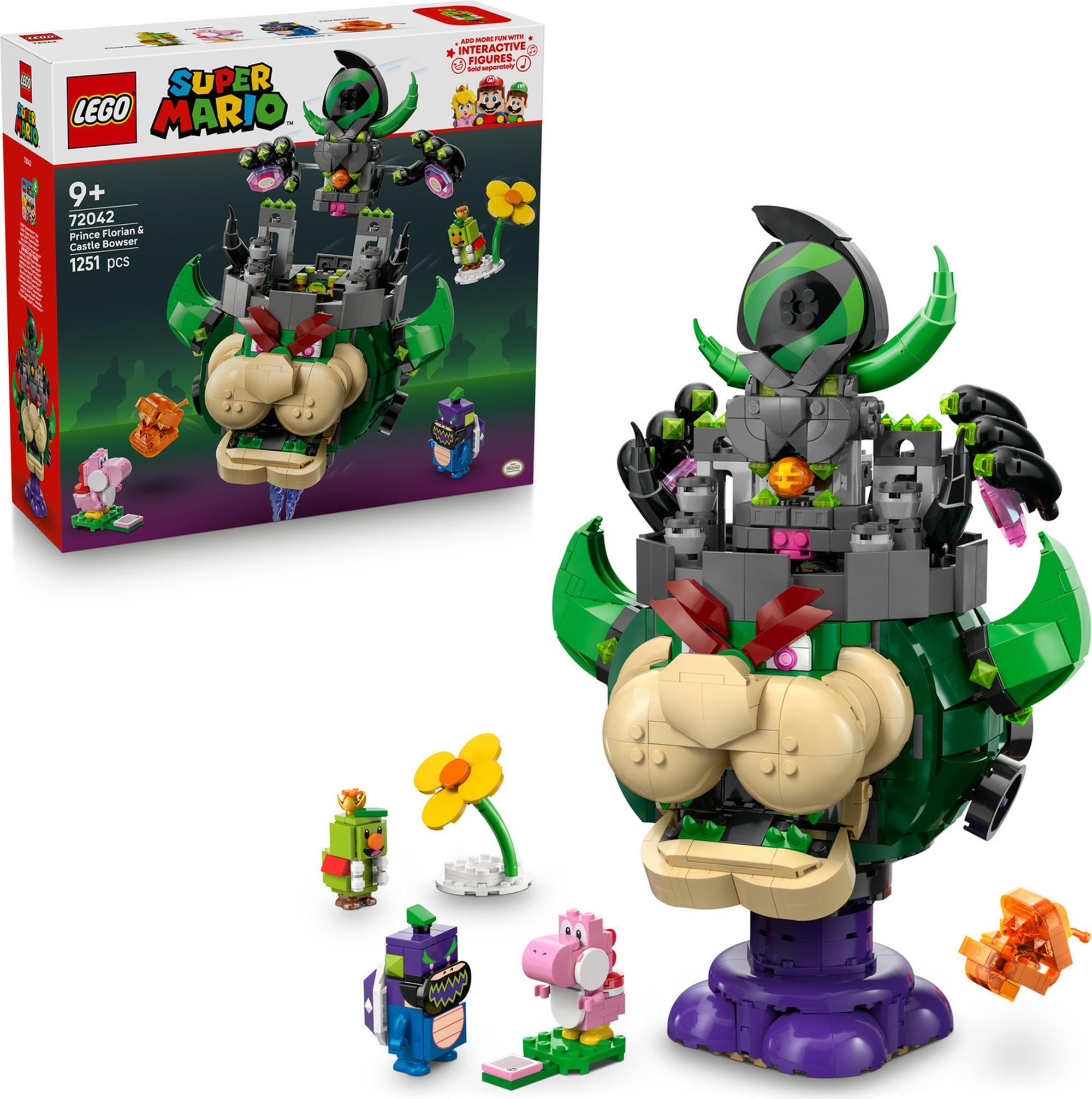 LEGO Super Mario Princ Florian a Castle Bowser, Stavebnica, 9 rok / roky, Plast, 1251 kusov, 1,9 kg