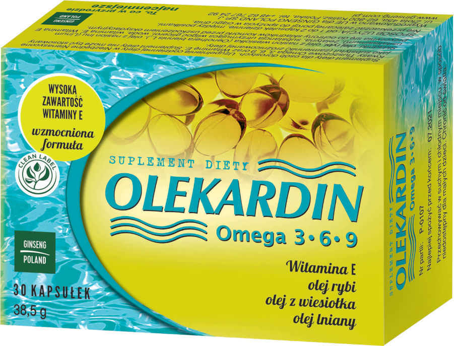 GINSENG POLAND Olekardin - Omega 3-6-9, 30 Kapseln. GINSENG POLEN