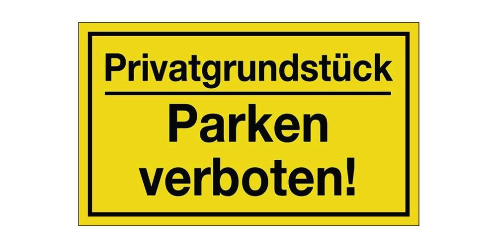 Hinweisschild zur Grundbesitzkennzeichnung Privatgrundstück - Parken verboten di