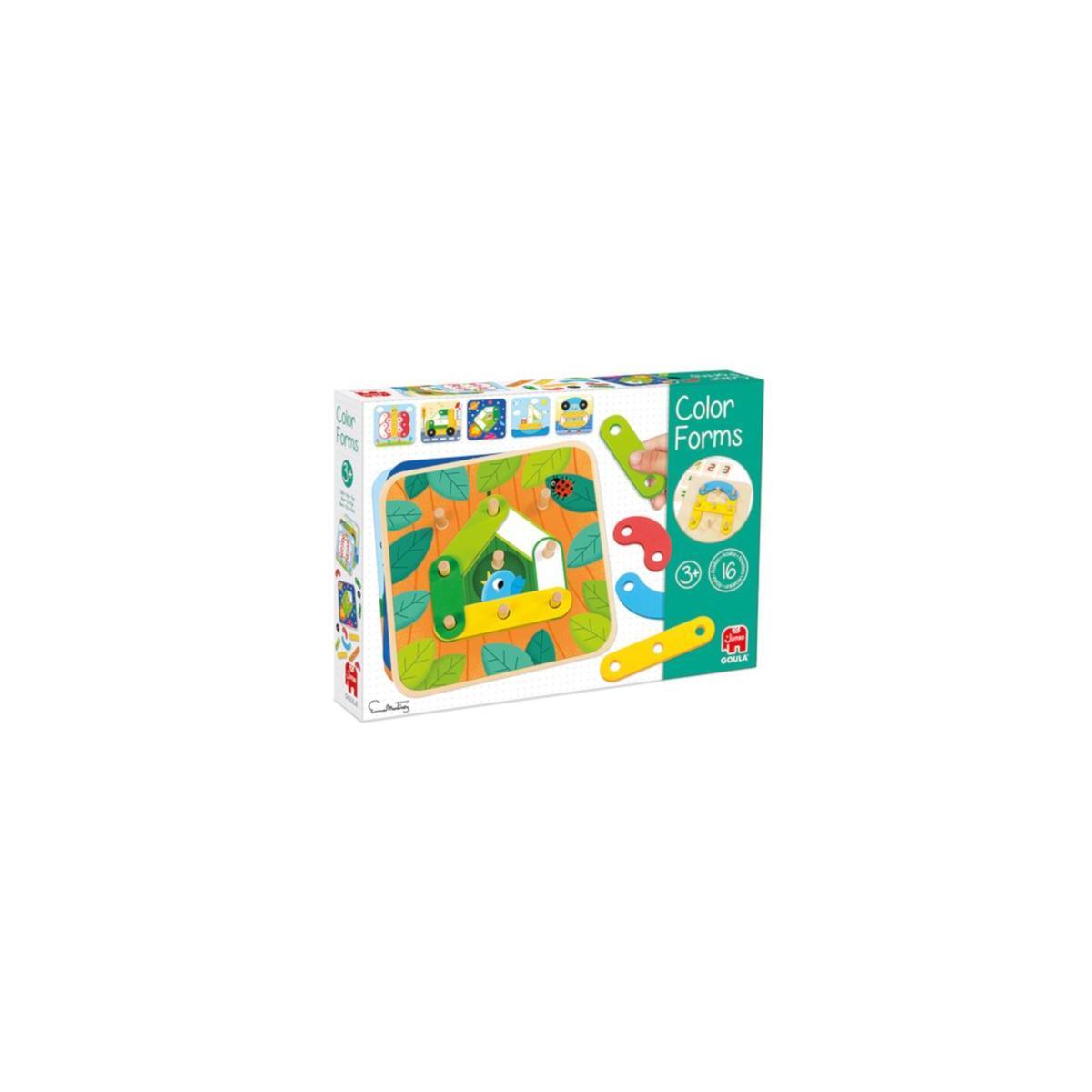 Jumbo Spiele GOULA Farbformen, Holzspielzeug, Motorikspielzeug, Lernspiel, Kinder Spielzeug, 53474