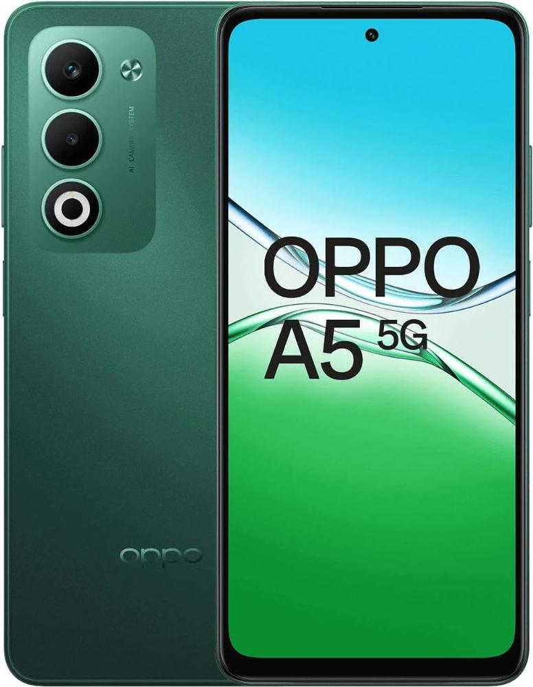 OPPO A5 5G , 16,9 cm (6.67"), 4 GB, 128 GB, 50 MP, Android 15, Zelená