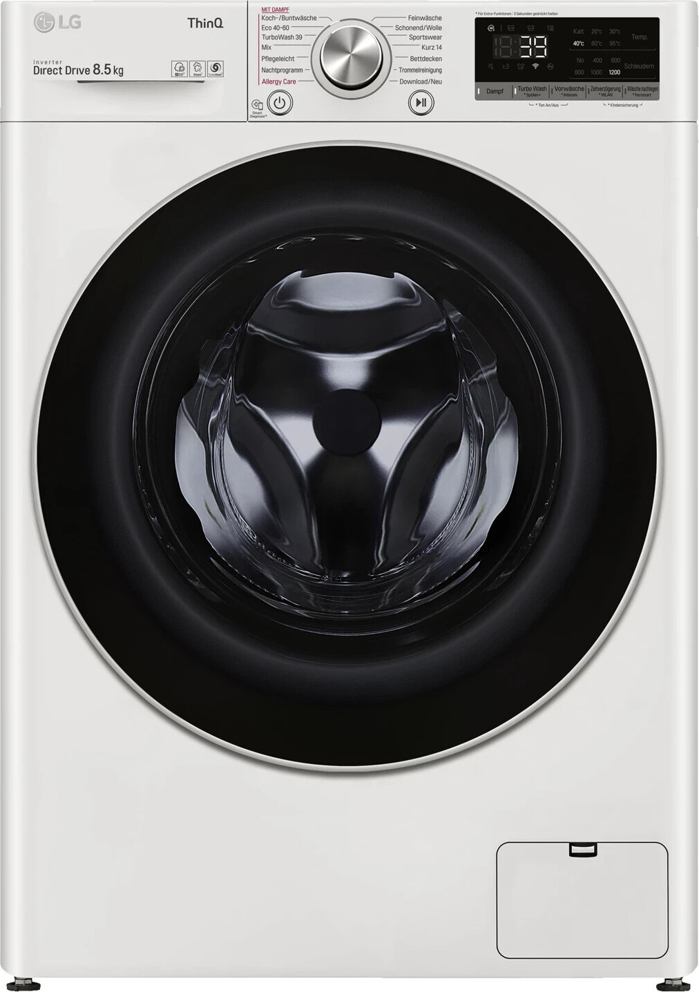SLIM práčka | 8,5 kg | AI Direct Drive™ | Para| TurboWash™ 360° | ThinQ