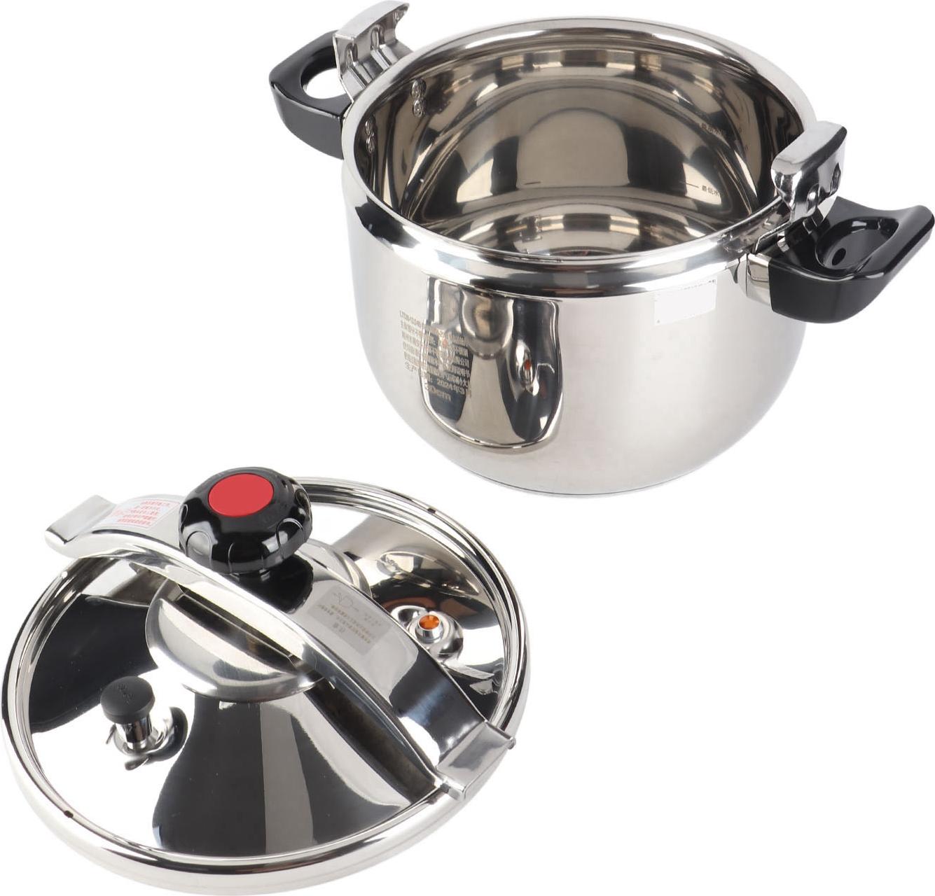 Cocosity Haushalts-Druckkochtopf aus Edelstahl 13L C Explosionsgeschtzt, Doppelboden, fr Gas- & Induktionsherde, gl?nzendes Design, 30 cm