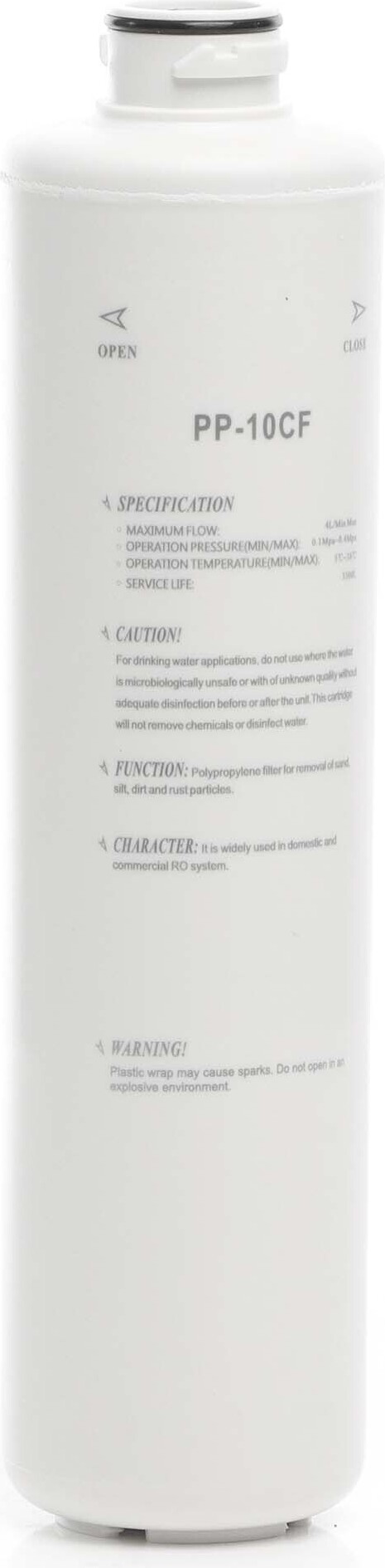 Produktbild von Naturewater PP-10B Sedimentfilter – 254mm (10″), 5µ, Gerillt – Für Umkehrosmose & Trinkwasser – Schützt Anlagen Vor Partikeln