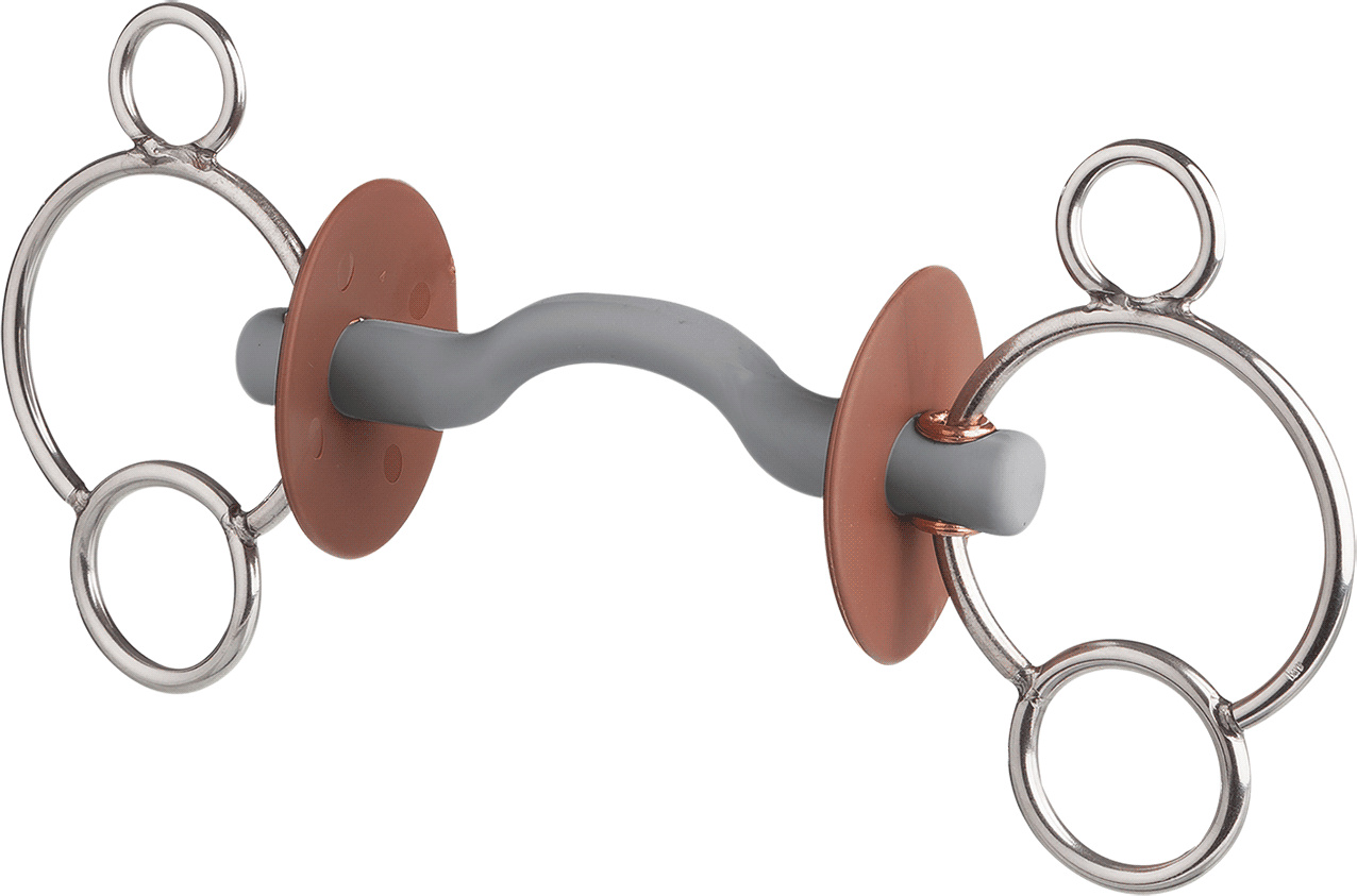 Beris Gebisse Beris Bits 3 Ring Gebiss Zungenbogenstange Soft 18 mm Stangengebiss 140mm 6527511-140