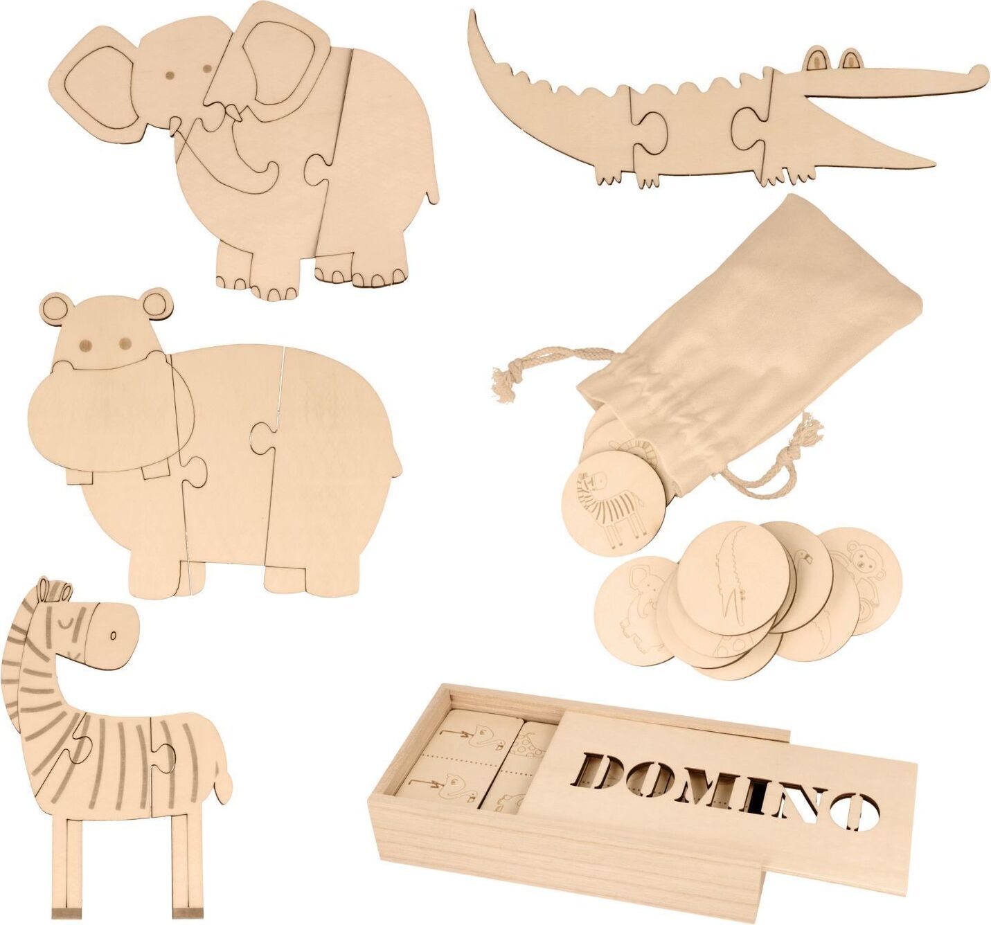 Artemio 3 Kinderspiele Safari aus Holz