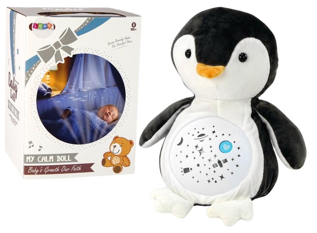 Leantoys Teddybär-Schlaflichter, Geräusche, Nacht- und Tagmodus, Pinguin