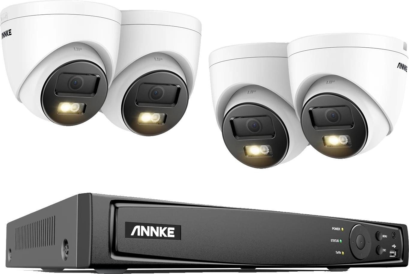 Kamerový systém, rozlíšenie 12 MP, vzdialené monitorovanie, 8CH NVR 4 kamery, žiadne