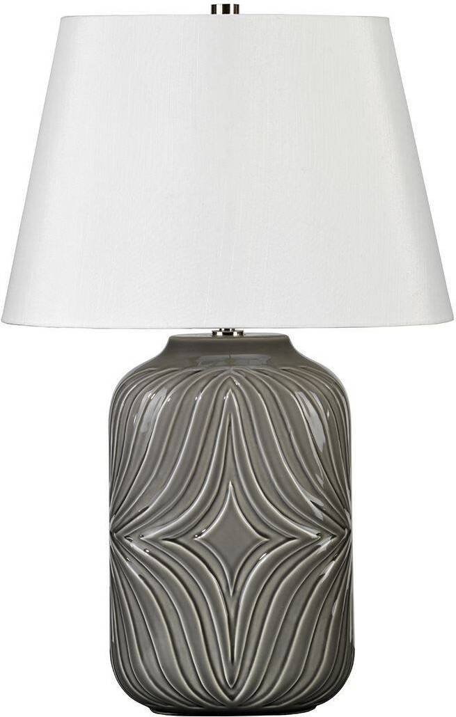 Elstead Lighting Elstead Muse Tischleuchte E27 Grau Weiß, UK MUSE-TL-GREY