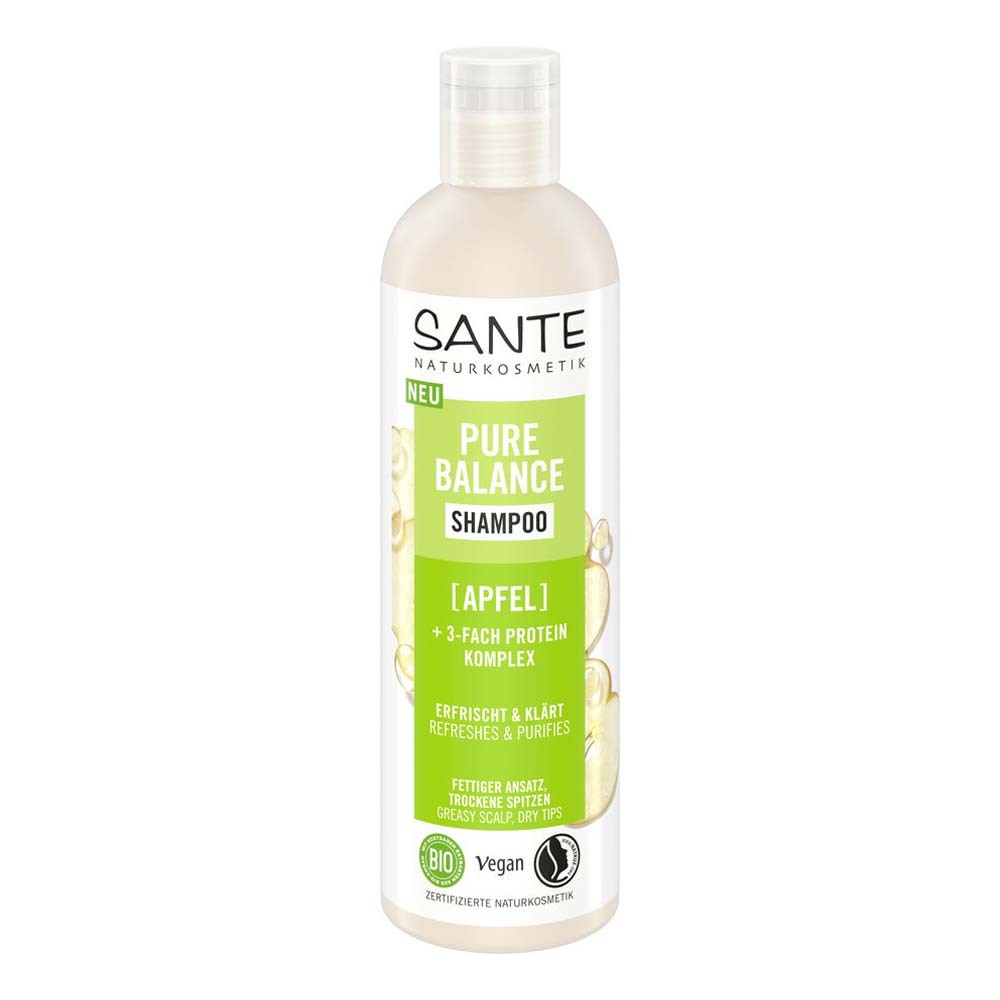 SANTE Pure Balance Shampoo | 250 ml | mit Bio-Apfel und 3-Fach Protein Komplex