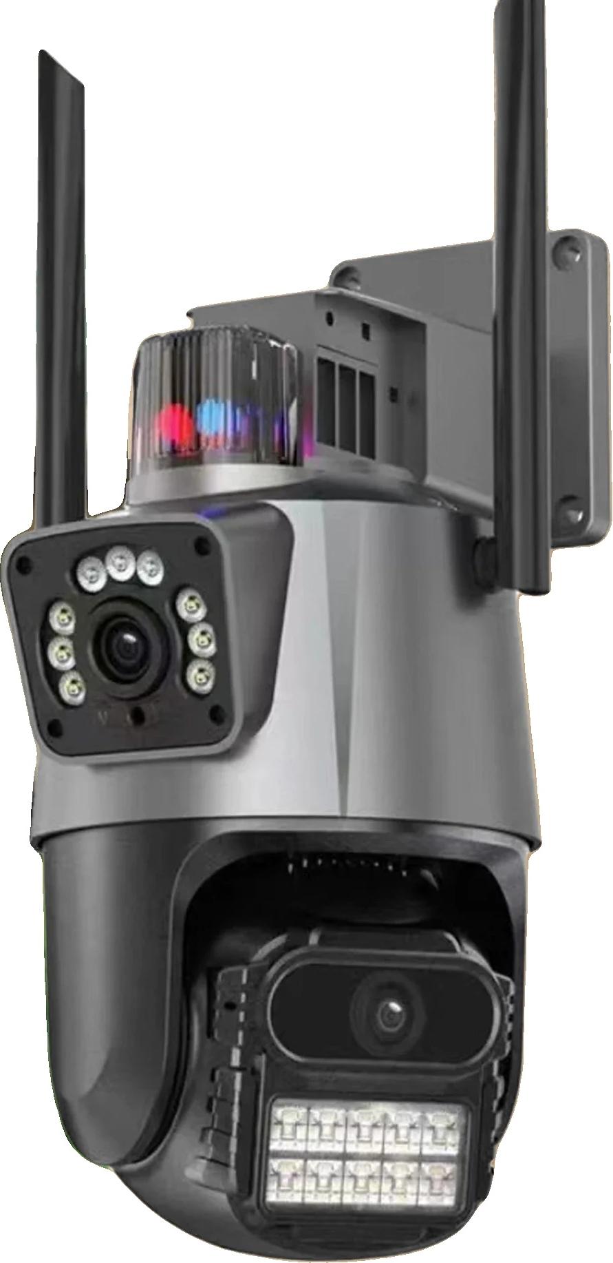 Dohľadová kamera WLAN, 340° zorné pole, kovový materiál, nočné videnie, detekcia pohybu, odolnosť voči poveternostným vplyvom IP66