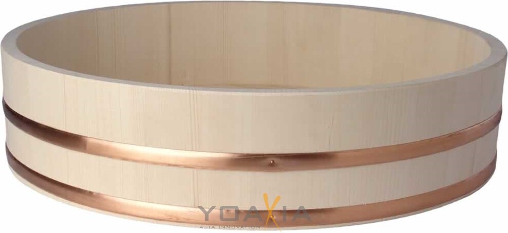 Yoaxia Hangiri Holzschüssel für Sushi Reis Ø 72 cm / H 16 cm Holzbottich KV 4585